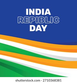 India Republic Day Background Design Event Celebrate With Flat Style