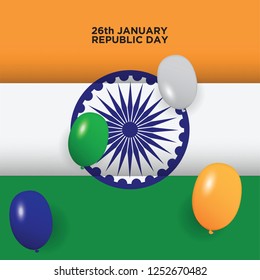India Republic Day Background. Vector Illustration Eps 10
