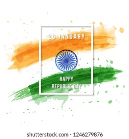 India Republic Day Celebration on January 26 , Indian national day Vector Illustration