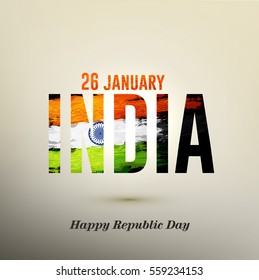 India Republic Day Celebration on January 26 , Indian national day Vector Illustration.