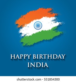 India Republic Day greeting card design vector illustration. 26 January - Republic day of India.