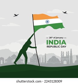 India Republic Day illustration design