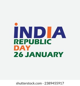 India Republic Day text background, Vector illustration