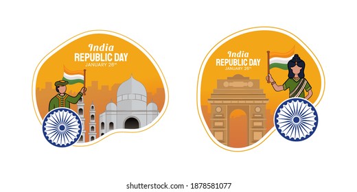 India Republic Day. vector illustration