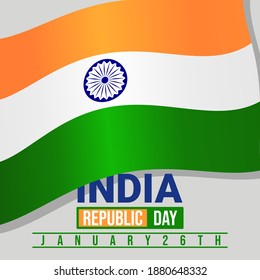 India Republic Day Vector. Vector illustration India Flags.