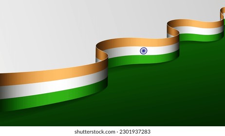 India ribbon flag background. Element of impact for the use you want to make of it.