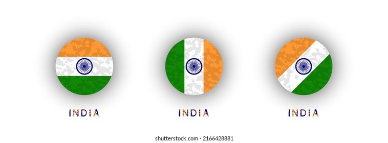 India round flag icon on a white background.
