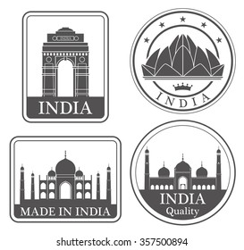 India. Rubber and stamp