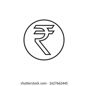 India rupee icon. Vector illustration, flat design