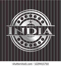 India silver shiny badge