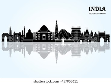 India Skyline. Vector Illustration