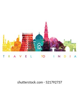 India skyline. Vector illustration