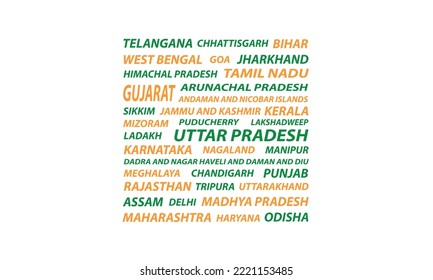 India states and union territories, region, square