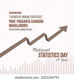 India Statistics Day, June 29th Social Media Post Vector Design