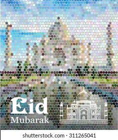 india. taj mahal. eid mubarak