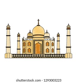 India taj mahal scribble