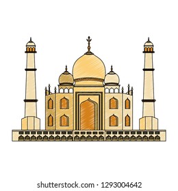India taj mahal scribble