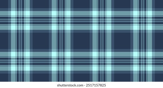 Tecido de fundo de tartan da Índia, verificação do vetor têxtil do chão. Use o padrão de textura sem costura xadrez em cores ciano e azul.