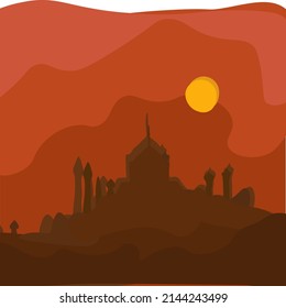 india temple sunset desert summer mosque logo