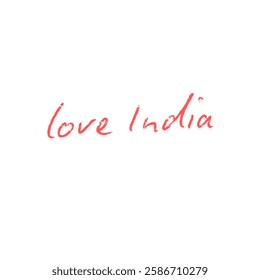 India text vector design isolated in white area