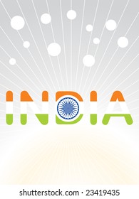 india in three flag color vector illustration