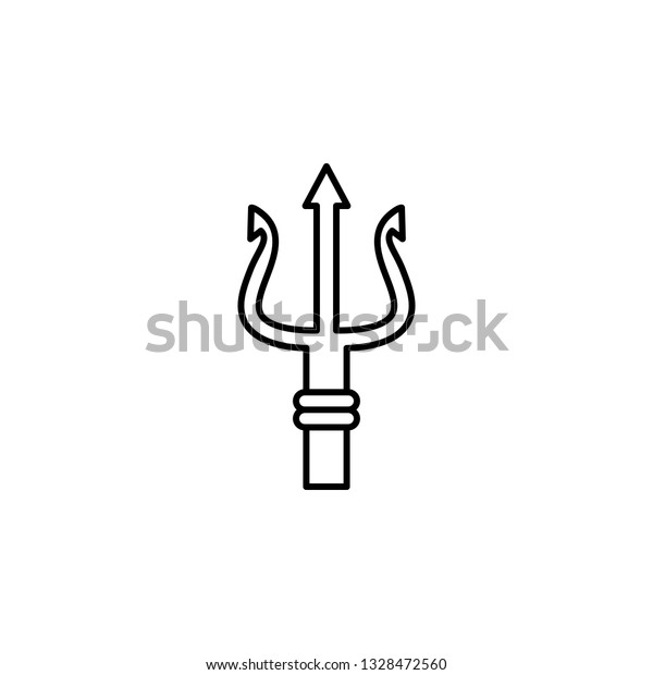 India Trident Icon Element India Culture Stock Vector (Royalty Free ...