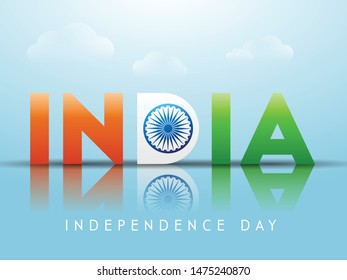 India Typography with sky bg