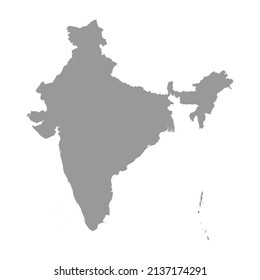 Silueta de mapa del país vector de India