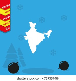 India vector map.