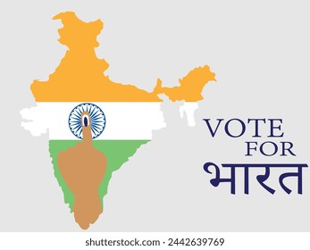 India voting and election concept. Flat vector illustration.