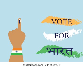 India voting and election concept. Flat vector illustration.