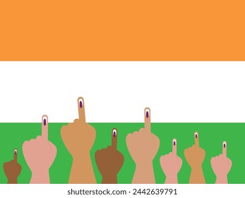 India voting and election concept. Flat vector illustration.