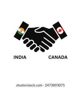 India VS Canada, Cricket Match concept with creative illustration of participant countries flag isolated with white background. Cricket Match or Head to Head Template INDIA VS CANADA.