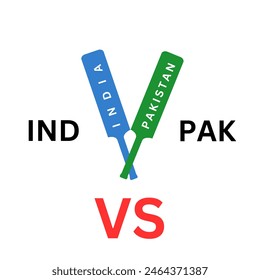 India VS Pakistan, Cricket Match concept with creative illustration of participant countries Batsman Bats Playing Cricket.India VS Pakistan cricket championship vector banner design Vector
