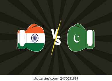 India vs Pakistán partido de cricket thumnail.Rival banderas de ambos Equipos con cricket da aislado fondo oscuro.with archivo EPS editable.
 concepto de partido de cricket ind vs pak.