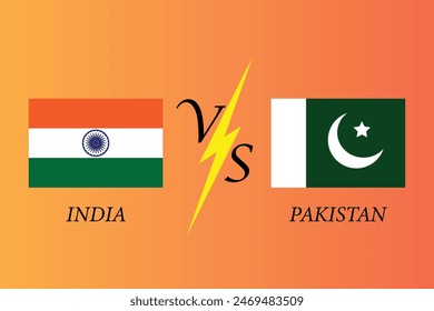 India Vs Pakistan post with gradient background