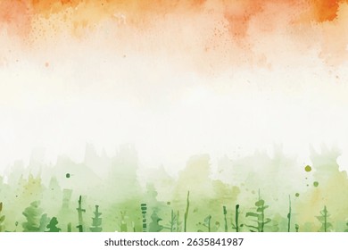 india watercolor greeting Tricolor, banner, independence day, republic day, design 15 august, 26 january, brush, stroke, print, hand-drawn, grunge, splash, poster,