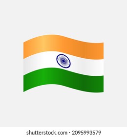 India Waving Flag vector illustration