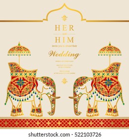 India wedding card.