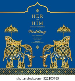 India wedding card.