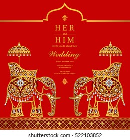 India wedding card.