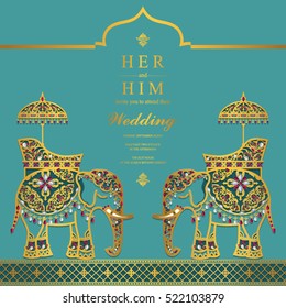 India wedding card.