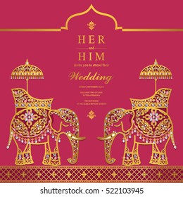 India wedding card.