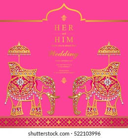 India wedding card.