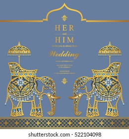 India wedding card.