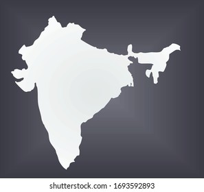 India White Map On Dark Background Stock Vector (Royalty Free ...