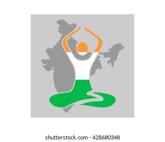 india yoga meditation image vector icon 9