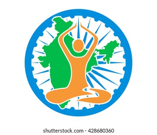 india yoga meditation image vector icon 7