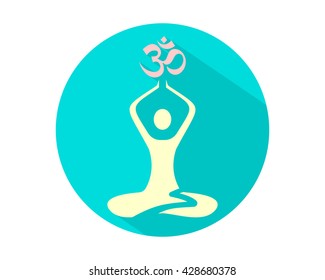 india yoga meditation image vector icon 5