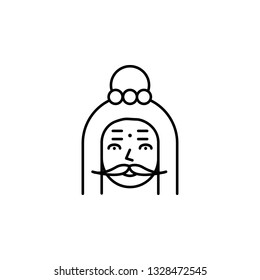 India, yokee icon. Element of India culture icon. Thin line icon for website design and development, app development. Premium icon
